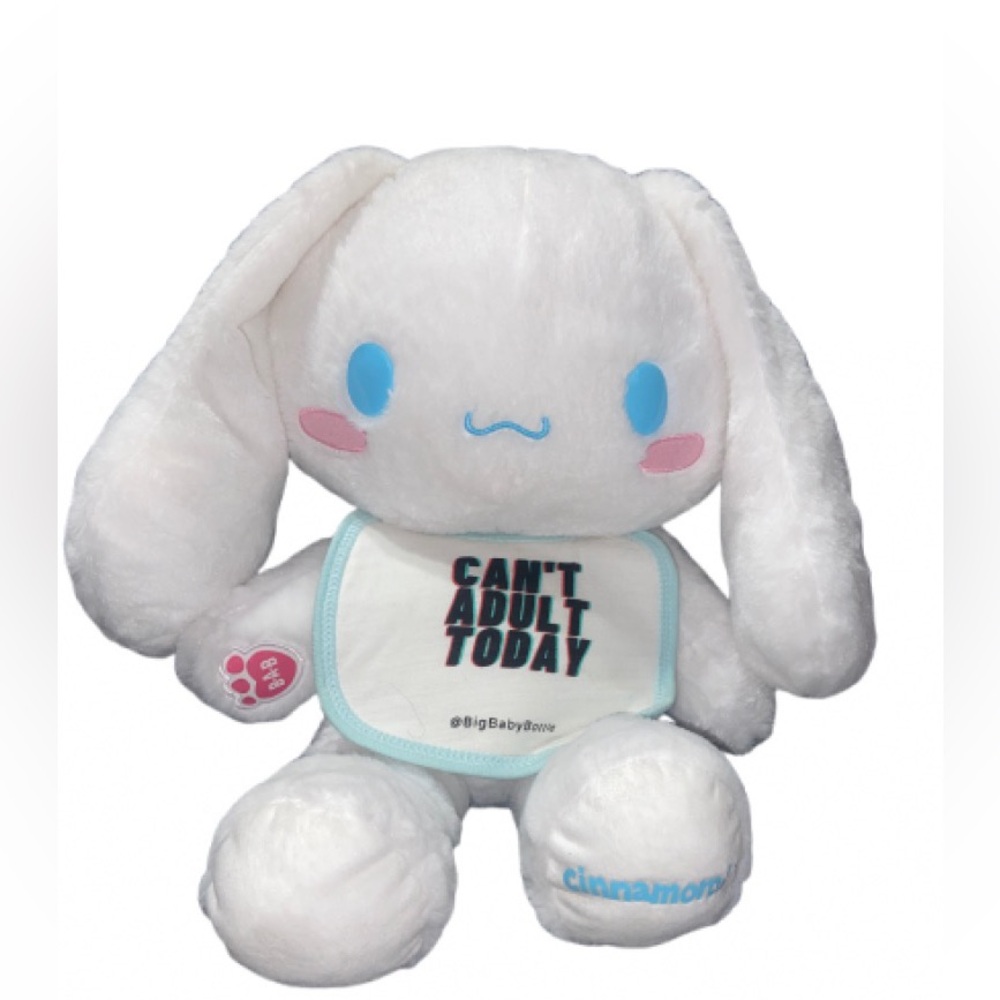 Build-A-Bear Workshop 17”  Cinnamoroll “can’t adult today” Bib